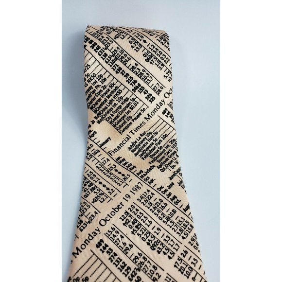 Bowmonde Mens Tie Financial Times 1987 Made in UK - Picture 3 of 7